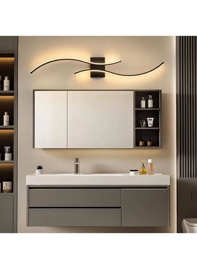 جدار LED حديث على شكل موجة بثلاثة ألوان قابلة للتعتيم لغرفة المعيشة والمطعم والمكتب وغرفة النوم - Image 3